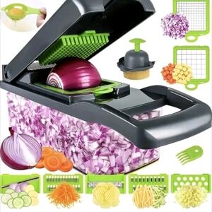 New 16 PC Complete Set Vegetable Cutter w/Multi-functional Slicer NIB
